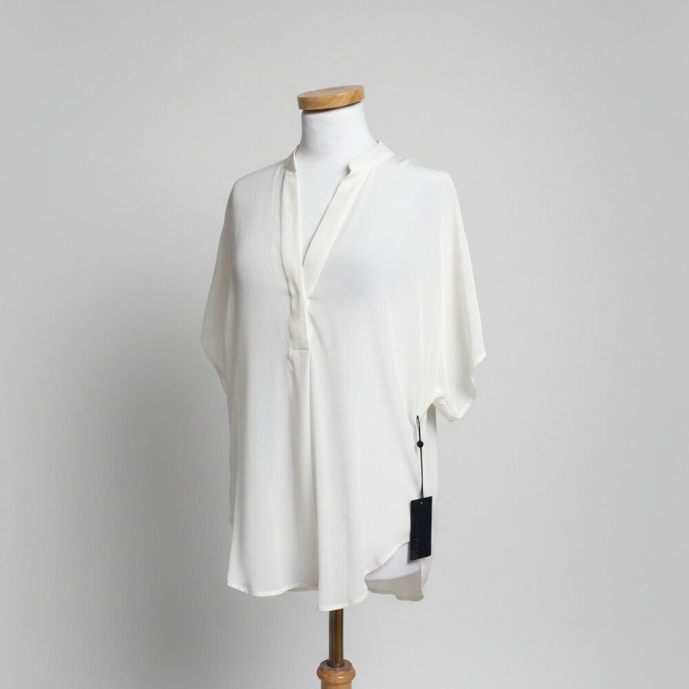Kaii ivory silk blouse, size S, NEW WITH TAGS!